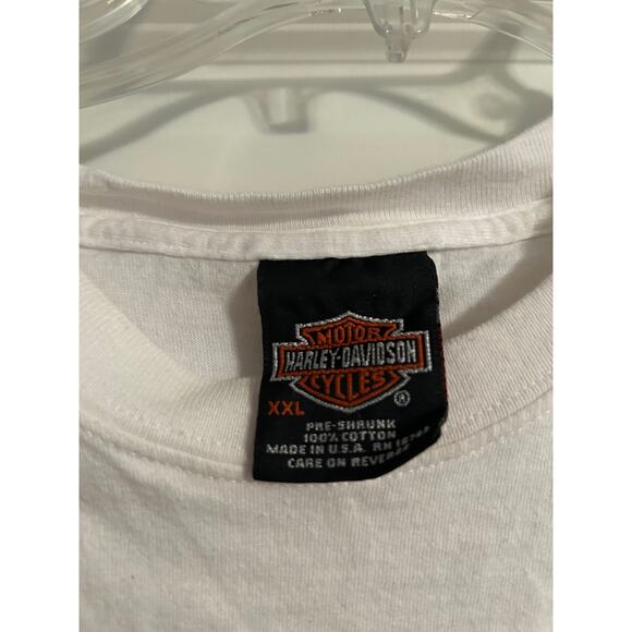 GUC Harley Davidson Men's White Short Sleeve T Shirt Edmond, OKlahoma Sz XXL - Picture 4 of 5